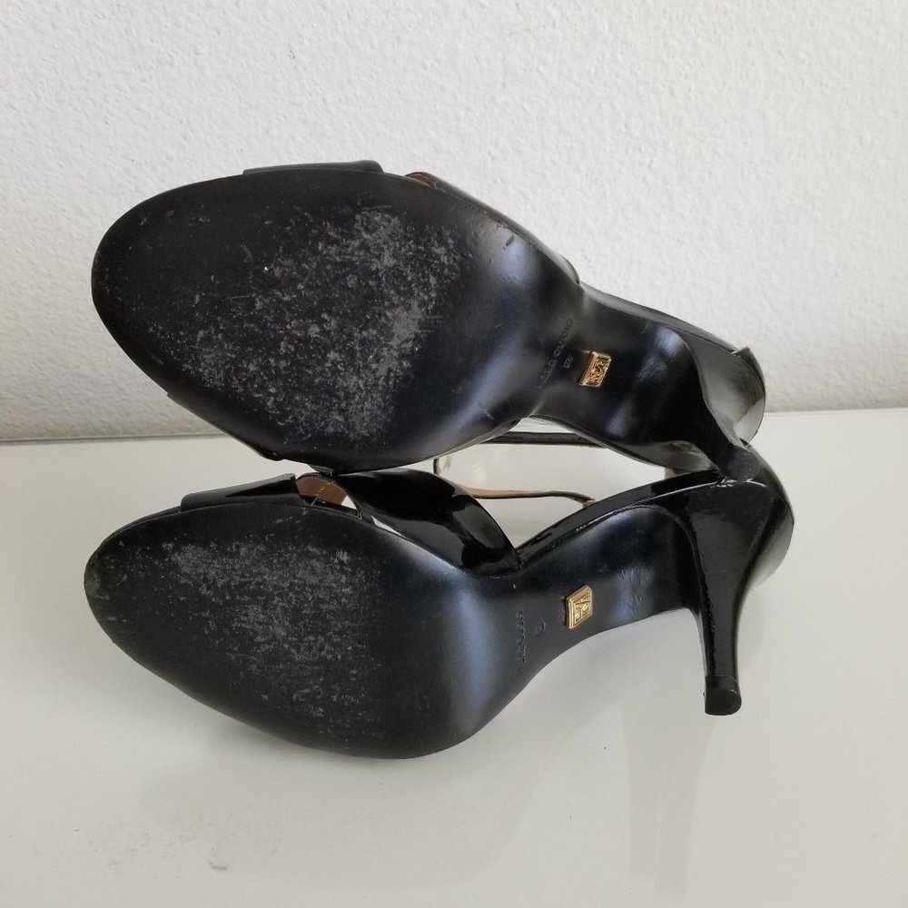 POUR LA VICTOIRE Black Patent Leather Heels 8 - Picture 11 of 12